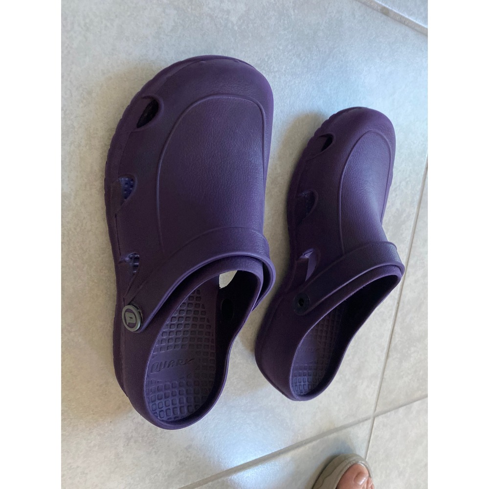 Quark Purple Slip On Nursing Clogs Ventilated Comfort Work Shoes Womens Sz 7